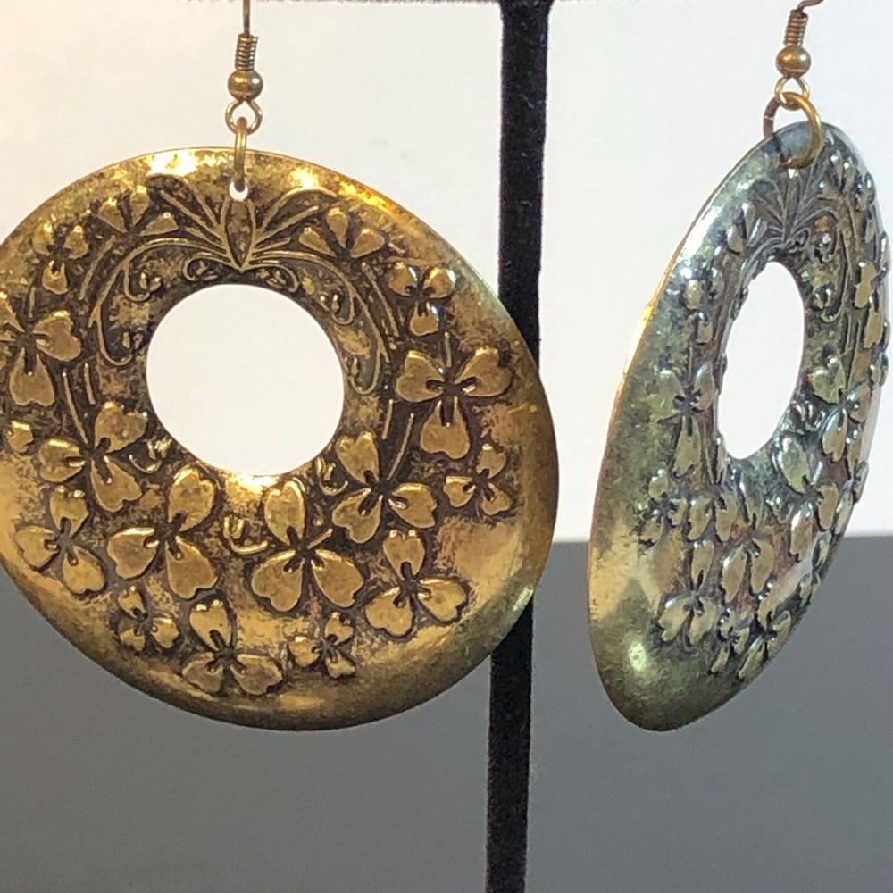 Large Hoop Brass Earrings